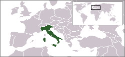 意大利在世界的位置