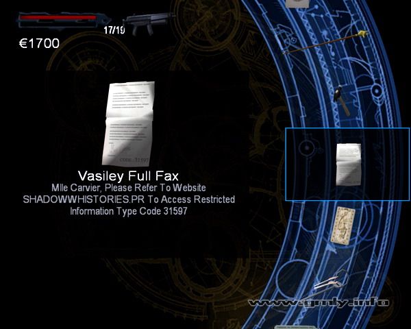 一份瓦斯利发给卡维尔的传真，上有密码31597